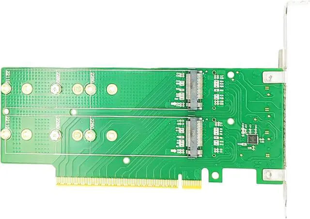 Alt view image 2 of 5 - PCIe 5.0 x16 to 4-Port M.2 NVMe SSD Adapter Card XIC PE5162