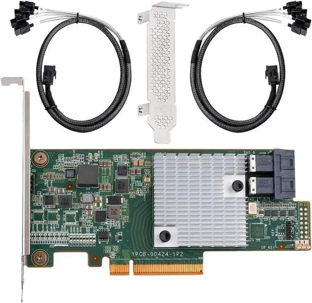 Main image of SAS HBA Card Compatible with LSI 9300-8i IT Mode 8-Port with SATA Cables | SAS3008, PCIe 3.0 x8, 2x 8643 to SATA Cables, PCIe SATA Expansion Card, HBA Controller for ZFS TrueNAS unRAID NAS