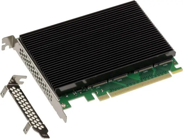 Alt view image 4 of 7 - KALEA-INFORMATIQUE PCIe Gen 5.0 x16 Controller Card for 4 M.2 NVMe M Key SSD with PI6CB33402 PCIe5 64GB/s Chipset