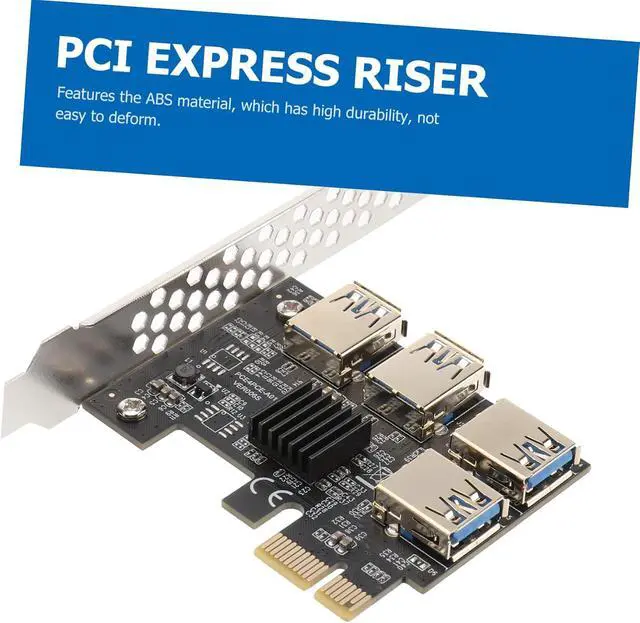 Alt view image 4 of 5 - KOMBIUDA Pci E to USB Riser Extension Card Mining Computer Supply Pci Express Riser Adapter with Power Connectors Stable High Performance
