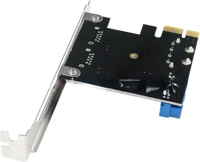 Alt view image 3 of 6 - USB3 PCI Express Adapter E to USB 3.0 20pin Converter Controller PCIe X1 2 Ports PCI-e Expansion Card