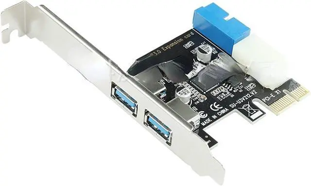 Alt view image 6 of 6 - USB3 PCI Express Adapter E to USB 3.0 20pin Converter Controller PCIe X1 2 Ports PCI-e Expansion Card