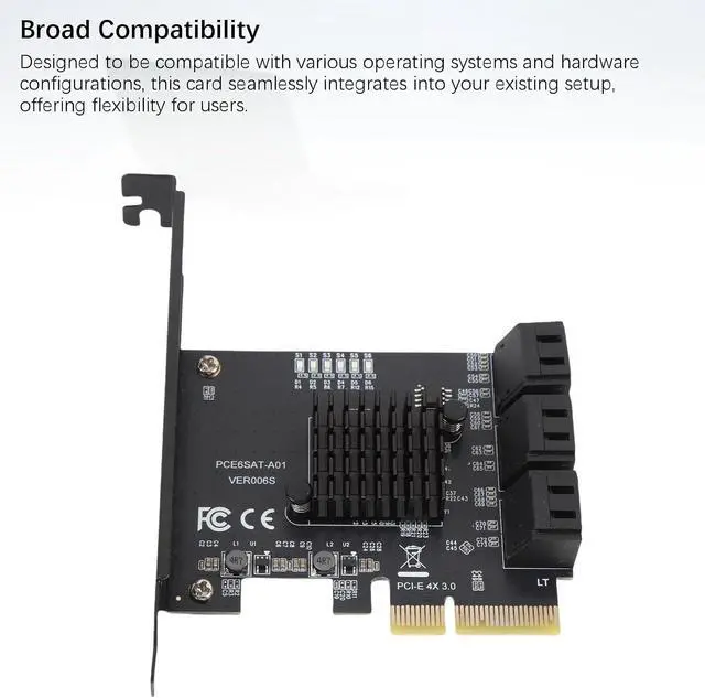 Alt view image 3 of 7 - PCIE 4X 3.0 Expansion Card Broad Compatibility Multiple Hard Drive Support for Versatile Storage Needs Resin Construction
