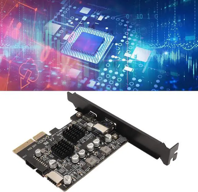 Alt view image 4 of 7 - PCIe Type C Card PCIE to USB3.2 GEN2 Card Internal Converter PCI Express Expansion Card for Desktop PC Card PCIe to Type C Expansion Card for Desktop PC Support Window and Mac