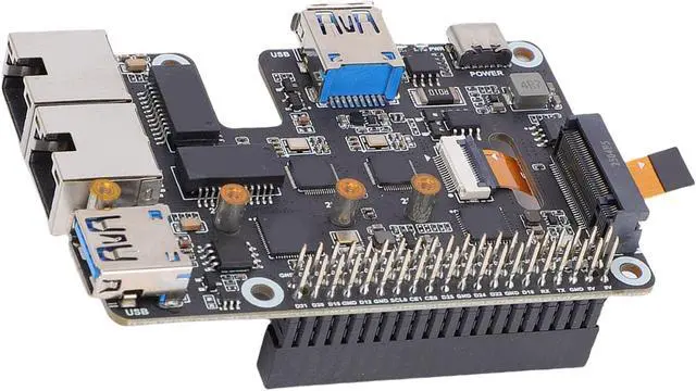Alt view image 2 of 7 - Fabater PCIe to M.2 NVMe Adapter HighSpeed Connectivity for 5 with USB 3.2 Gen1 and .5G Ethernet