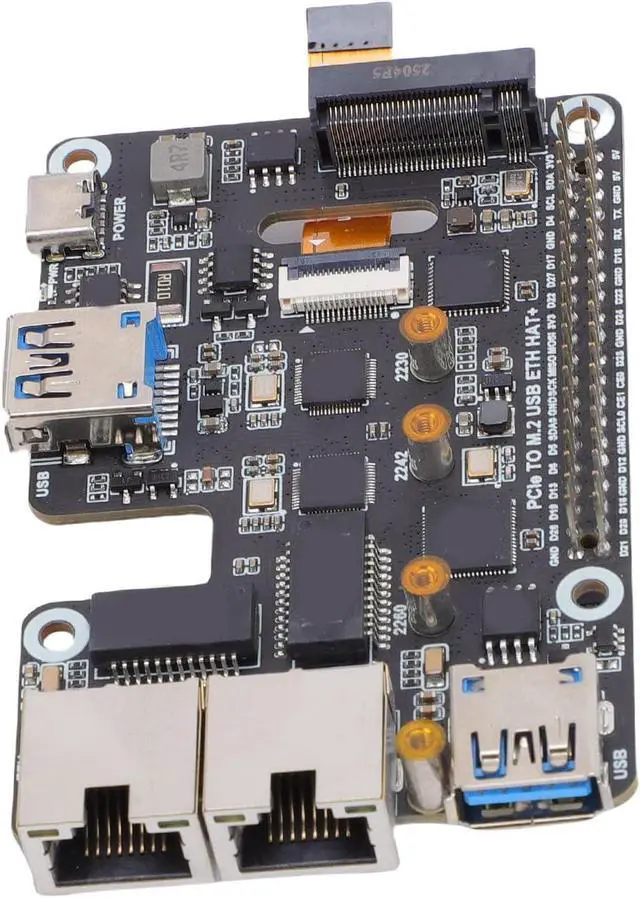 Alt view image 7 of 7 - Fabater USB 3.2 Gen1 PCIe to NVMe M.2 Adapter Versatile Setup for 5 Supports .5G Ethernet and Storage