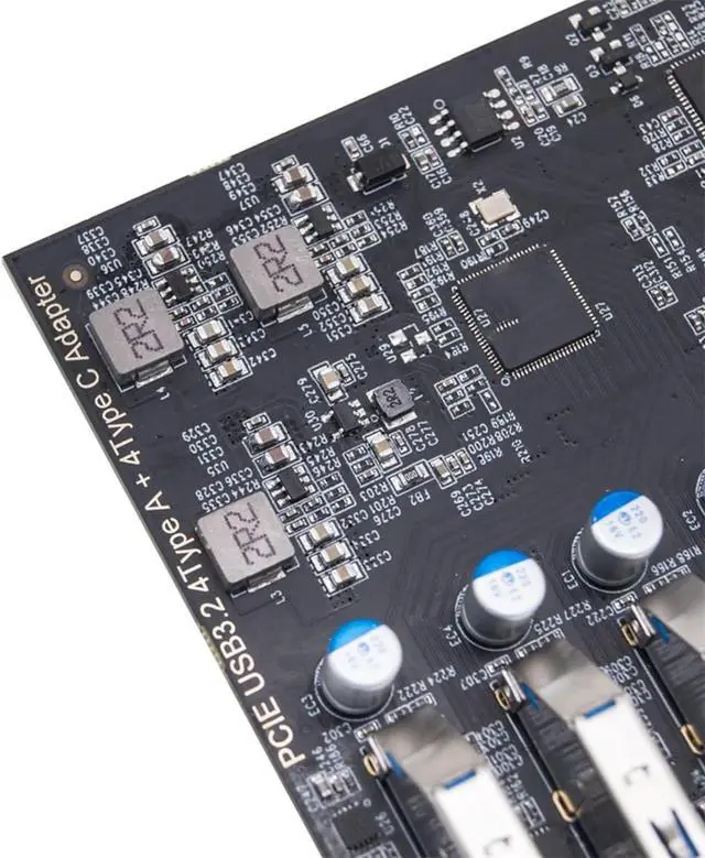 Alt view image 6 of 7 - PCIe USB 3.2 Card ASM1142 Internal Expansion Controller 4 C Port 3.2 Adapter PCIE for Desktop PCIe Expansion Card