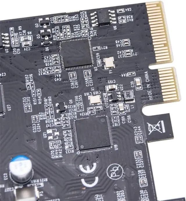 Alt view image 7 of 7 - PCIe USB 3.2 Card ASM1142 Internal Expansion Controller 4 C Port 3.2 Adapter PCIE for Desktop PCIe Expansion Card