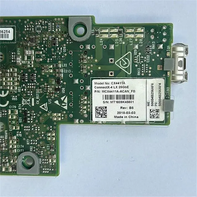 Alt view image 4 of 6 - CX4411A ConnectX-4 OCP 25GB Single-Port 10 Gigabit Fiber Optic Network Card for Server Workstation Control Equipment