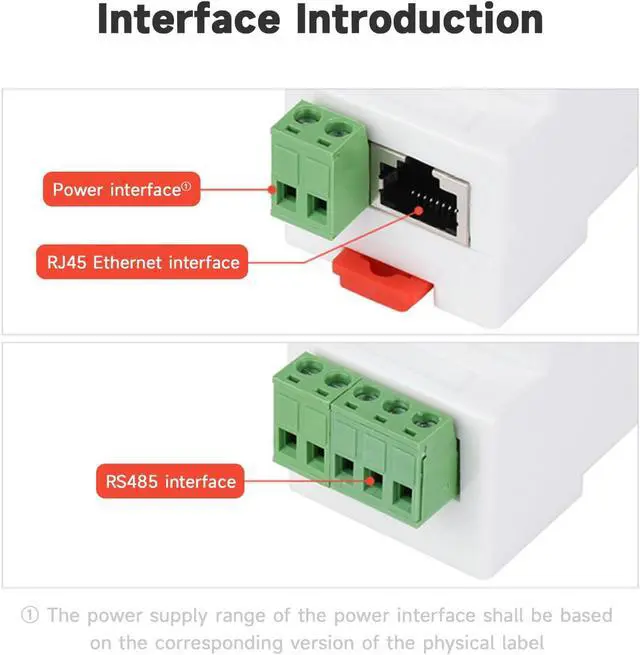 Alt view image 6 of 7 - Industrial Grade RS485 to RJ45 Ethernet Module Multi-Host to Serial Port Server Supports Modbus Gateway PoE network port module
