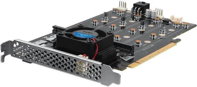 Main image of 8-Drive NVMe SSD to PCIe 4.0 X 16 Adapter Card with Active Cooling (88048 8-Drive NVMe Expansion Card, pro)