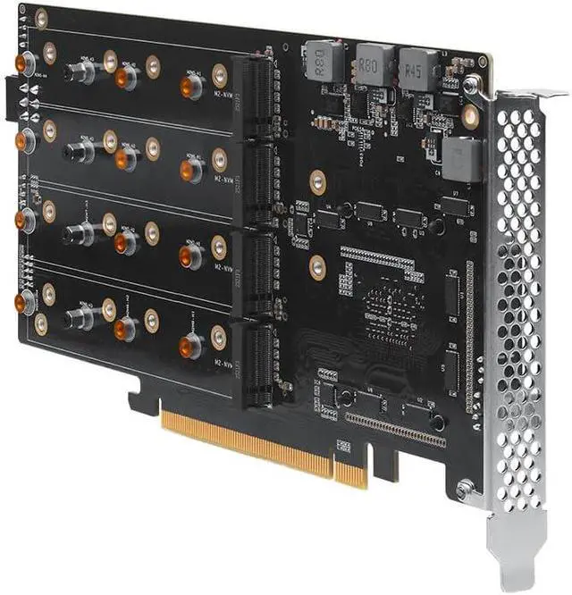 Alt view image 7 of 7 - 8-Drive NVMe SSD to PCIe 4.0 X 16 Adapter Card with Active Cooling (88048 8-Drive NVMe Expansion Card, pro)