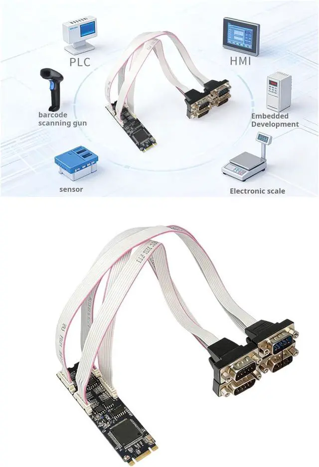 Alt view image 2 of 7 - 4 Port RS485 RS422 Card B+M Industrial WCH384 Converter Fast Speed Transfer for Industrial Automation