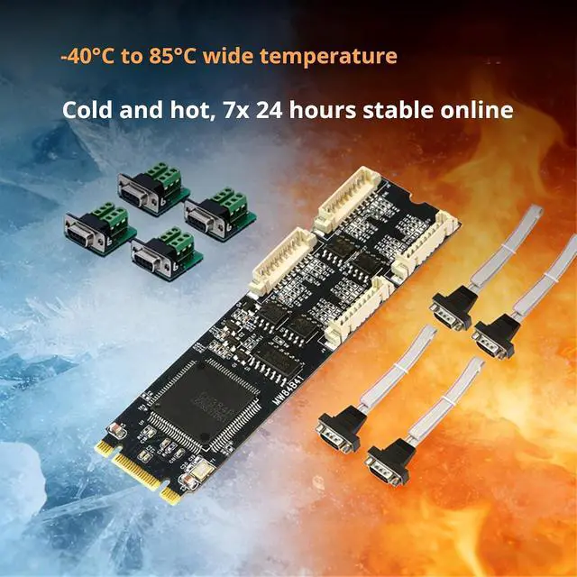 Alt view image 7 of 7 - 4 Port RS485 RS422 Card B+M Industrial WCH384 Converter Fast Speed Transfer for Industrial Automation