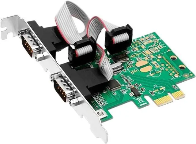 Alt view image 3 of 5 - AED5-PCI-E to Dual Serial Port RS232 PCI Adapter Card 2.5Gb/s 1000Kbps Channels CH382L Chip