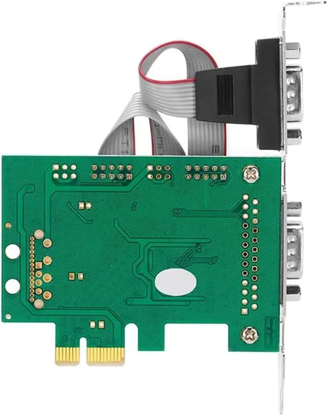 Alt view image 2 of 5 - AED5-PCI-E to Dual Serial Port RS232 PCI Adapter Card 2.5Gb/s 1000Kbps Channels CH382L Chip
