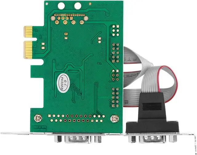 Alt view image 2 of 5 - AEE7-PCI-E to Dual Serial Port RS232 PCI PICie Adapter Card 2.5Gb/s Channel 1000Kbps CH382L Chip