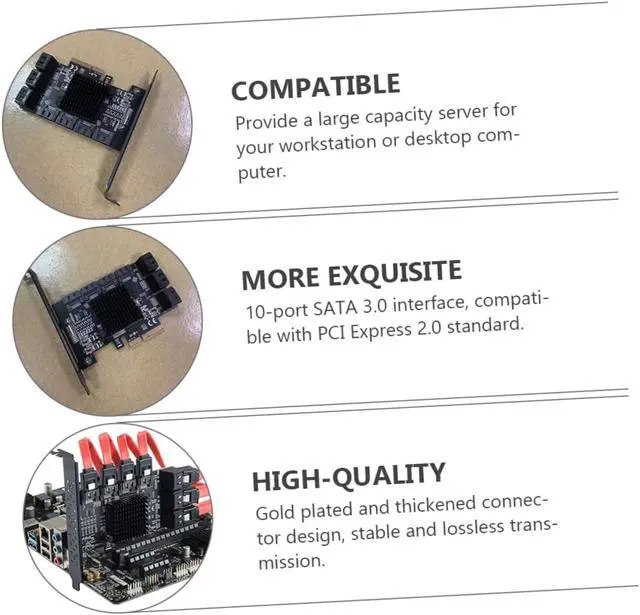 Alt view image 4 of 7 - Uonlytech Port Pci-e to Expansion Card for Desktop High-Speed Data Transfer Supports Multiple Drives Easy Installation with Bracket and Baffle Removal