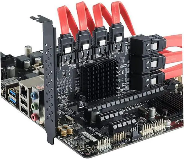 Alt view image 2 of 7 - Uonlytech Port Pci-e to Expansion Card for Desktop High-Speed Data Transfer Supports Multiple Drives Easy Installation with Bracket and Baffle Removal