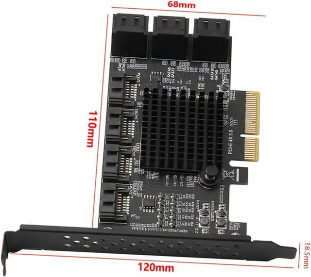Alt view image 6 of 7 - Uonlytech Port Pci-e to Expansion Card for Desktop High-Speed Data Transfer Supports Multiple Drives Easy Installation with Bracket and Baffle Removal