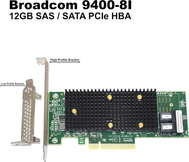 Alt view image 2 of 7 - LSI 9400-8i SAS3408 12Gb/s NVMe HBA SAS Adapter Card