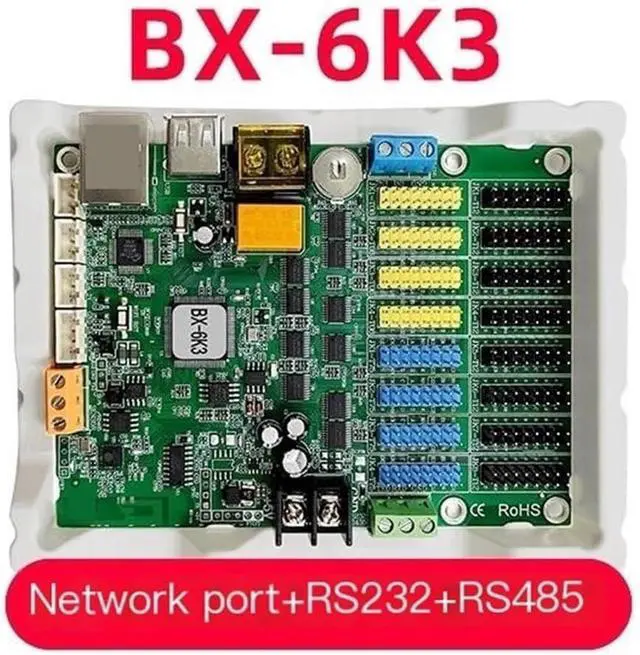 Alt view image 3 of 7 - Control Card BX-6K3 Secondary Development Network Port RS485 Serial Port RS232 Font Card led Display 6K3