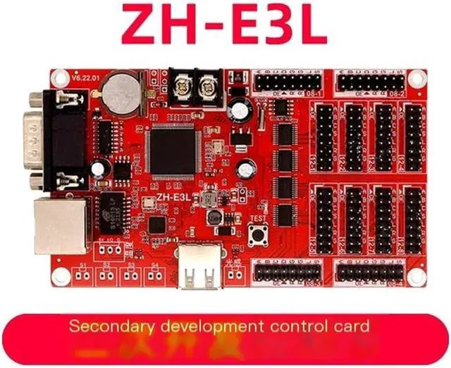 Alt view image 3 of 4 - Character Card ZH-E3L Secondary Development LED Display Control Card Network Port Serial Port E3L(ZH-E3L Character Card (NIC-RS232))