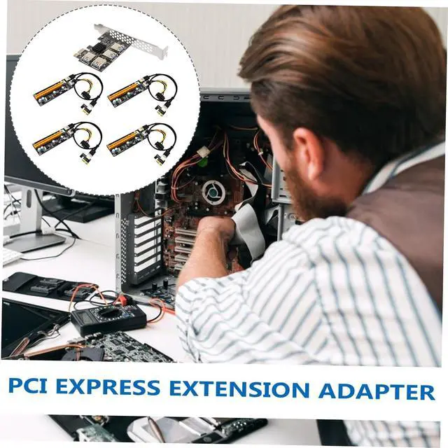 Alt view image 2 of 7 - ARTIBETTER Pci E Extender Card Port USB Adapter with Terminal Plug Stable Pci Express Expansion for Desktop Computers No External Power Required Reliable Data Transmission Motherboard