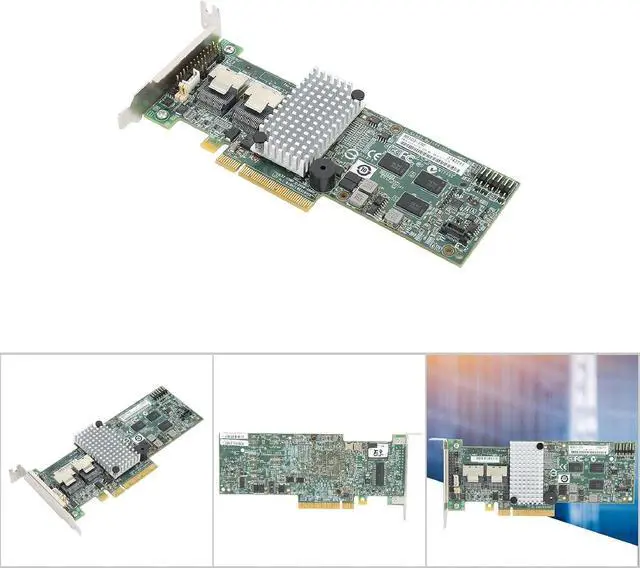Alt view image 2 of 7 - RAID Controller Card for LSI 9264 8i M8103, PCIE RAID Card with 6GBps Speed, 256MB Cache, Supports RAID0 1 5 6, 8X SATA SAS Ports, 2X Mini SAS Connectors for Server Storage Upgrade