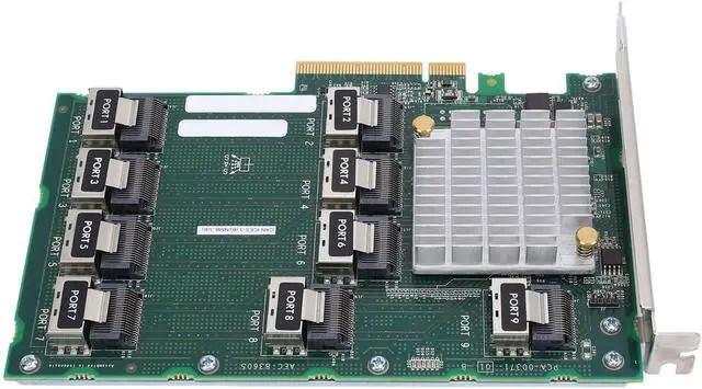 Alt view image 2 of 7 - Card of 9 Ports SAS Expander, PCIE X 8 Plug and Play AEC 83605 Expander TARD for Server DL380 388 G9 G10