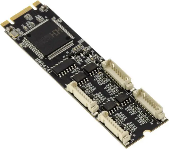 Alt view image 5 of 6 - KALEA-INFORMATIQUE M.2 B+M Key to 4 Port COM Serial RS422 RS485 DB9 or Wired Mount Card with WCH384 Chipset.M2 PCIe to RS-422 RS-485 Controller