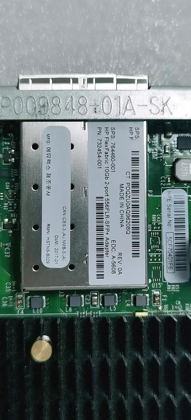 Alt view image 2 of 5 - Suitable for 727060-B21 764460-001 732454-001 10G 2-Port 556FLR-SFP+ Fiber Network Card