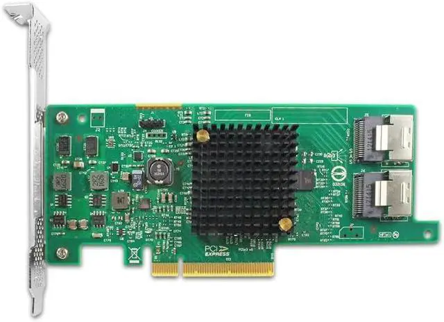 Main image of PCIe x8 RAID Controller Card, 8-Port 6Gb/s SAS/SSD, RAID 0/1/10/1E Support, Dual SFF-8087