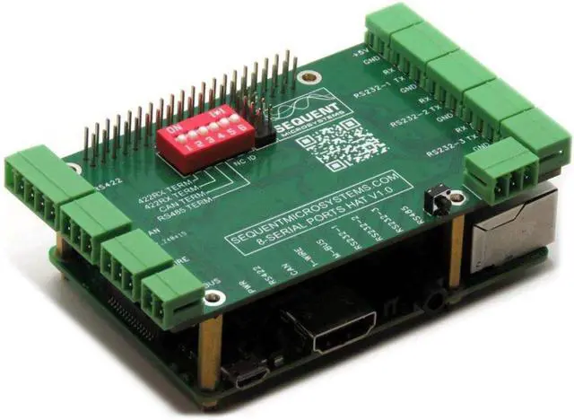 Alt view image 2 of 6 - Eight Serial Ports HAT 2-Layer Stackable for Raspberry Pi SM-I-024