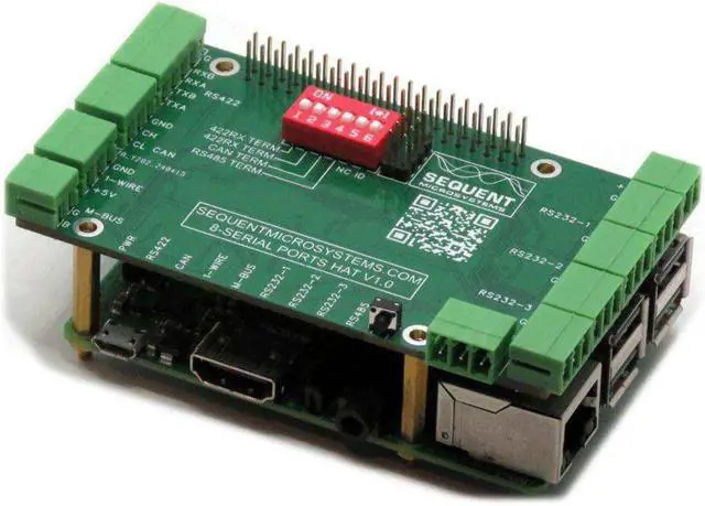 Alt view image 3 of 6 - Eight Serial Ports HAT 2-Layer Stackable for Raspberry Pi SM-I-024