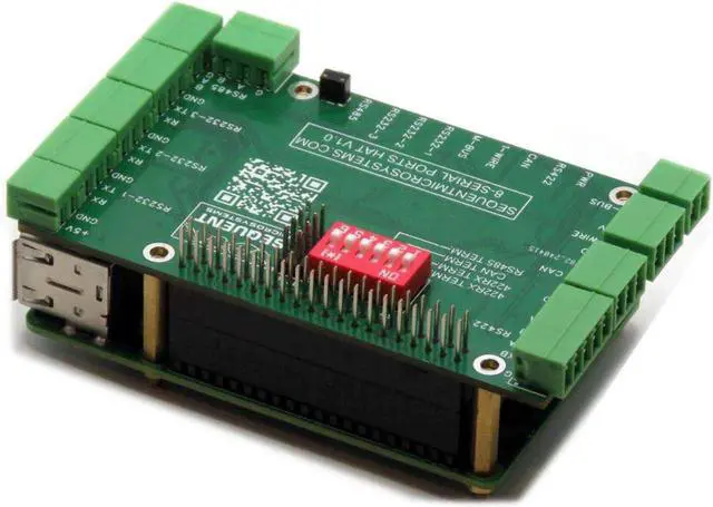 Alt view image 5 of 6 - Eight Serial Ports HAT 2-Layer Stackable for Raspberry Pi SM-I-024