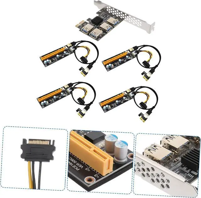 Alt view image 7 of 7 - Pci-e Riser Card USB Extender for Gaming Motherboard Interface Adapter High Stability