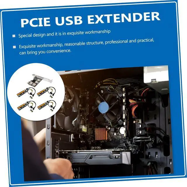 Alt view image 6 of 7 - Pci-e Riser Card USB Extender for Gaming Motherboard Interface Adapter High Stability