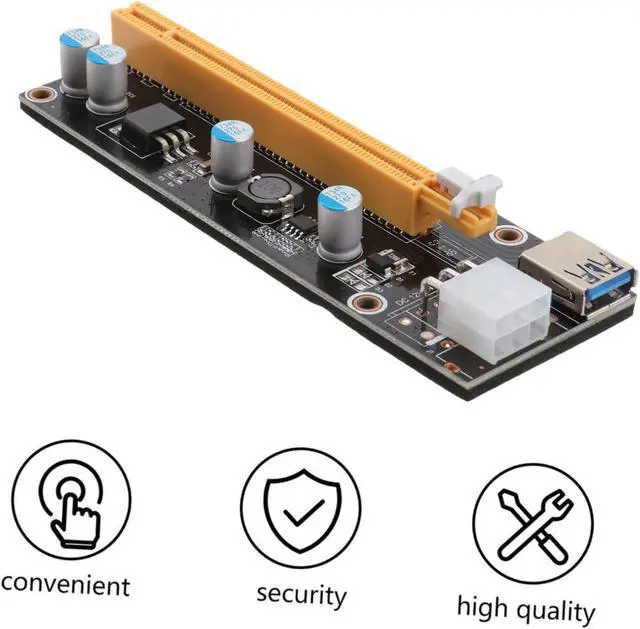 Alt view image 3 of 7 - Pci-e Riser Card USB Extender for Gaming Motherboard Interface Adapter High Stability