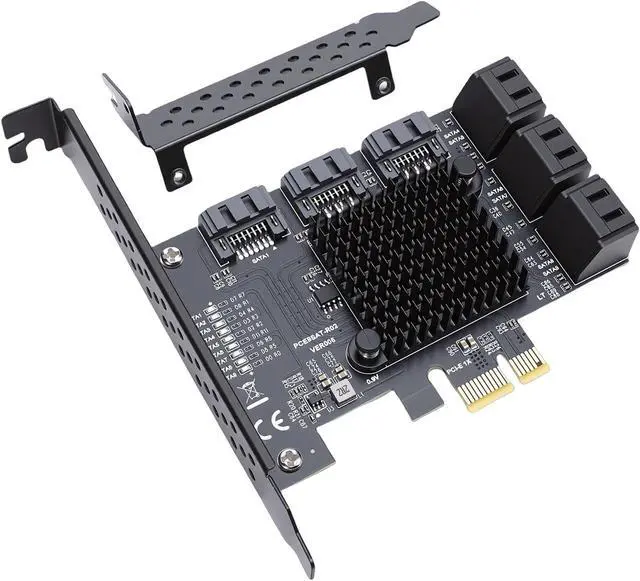 Alt view image 4 of 7 - PCIe to 9 Port 3.0 6Gbps Expansion Card, Serial ATA Controller Adapter Support SSD HDD, with NCQ AHCI Technology, for PC Systems