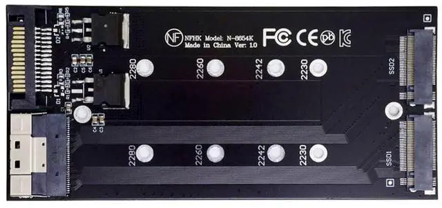 Main image of 2025 Slim SFF-8654 8i to 2 Ports 8654 8611 8643 S/AS 8087 Array Data Cable 40CM 4i 8i PCI-E NVMe Adapter Card(8654 8i-NVME Card)