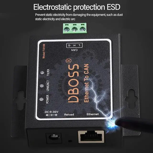 Alt view image 7 of 7 - Industrial CAN to Ethernet Converter CAN1 CAN2 RS485 Port 2 Way Clear Data Conversion for Systems Integrators Bidirectional Converter