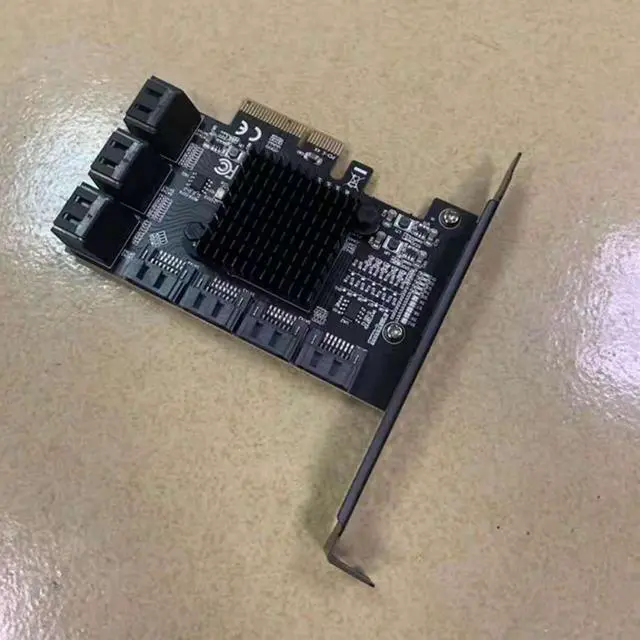Alt view image 6 of 7 - Abaodam 10-Port Serial Ata 3.0 Expansion Card Pcie X4 3.0 Controller Card for Desktop Computer with Stable and Lossless Transmission, Fast Transmission Rate, for Large Capacity Server Hard