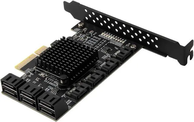 Main image of Alasum 10-Port Serial Ata 3.0 Pci-e X4 Expansion Card for Desktop Computer, Stable and Lossless Transmission, Low Heat Productivity, Compatible with Workstation and Large Capacity Server