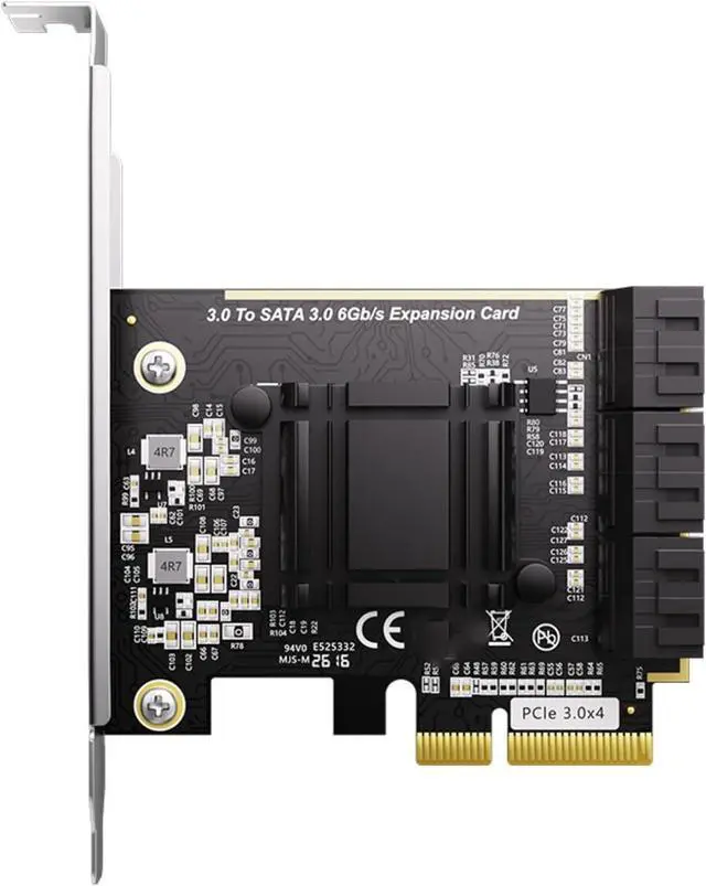 Main image of PCIE to 6 Port SATA3.0 Expansion Card with ASM1166 Chipset Wide Compatibility for Multiple Systems