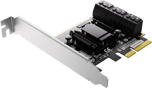 Alt view image 6 of 7 - PCIE to 6 Port SATA3.0 Expansion Card with ASM1166 Chipset Wide Compatibility for Multiple Systems