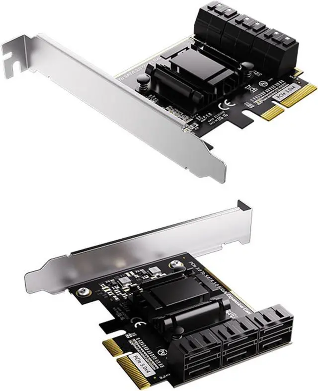Alt view image 4 of 7 - PCIE to 6 Port SATA3.0 Expansion Card with ASM1166 Chipset Wide Compatibility for Multiple Systems