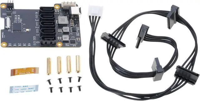 Alt view image 7 of 7 - X1009 PCIe 5-Port Storage Expansion Card for 5 5B, Supports Up to Five Hard Disks Adapter PCIe to Adapter