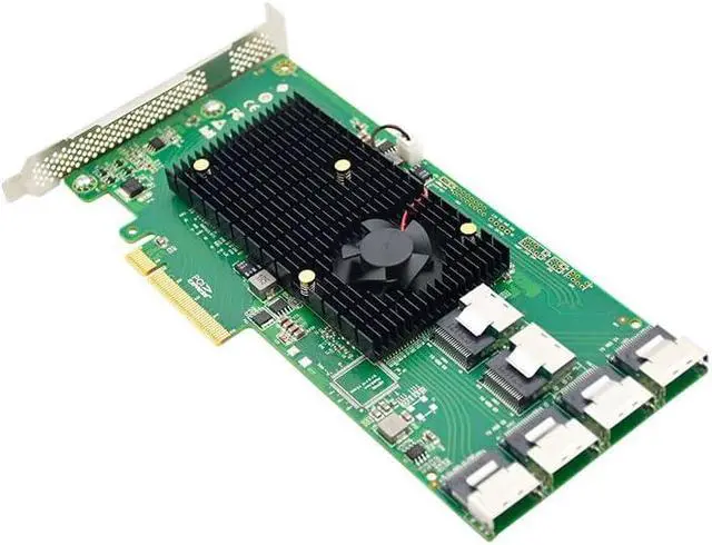 Alt view image 4 of 4 - PCIe x8 to 24 Port 6Gb/s SAS Expander Card