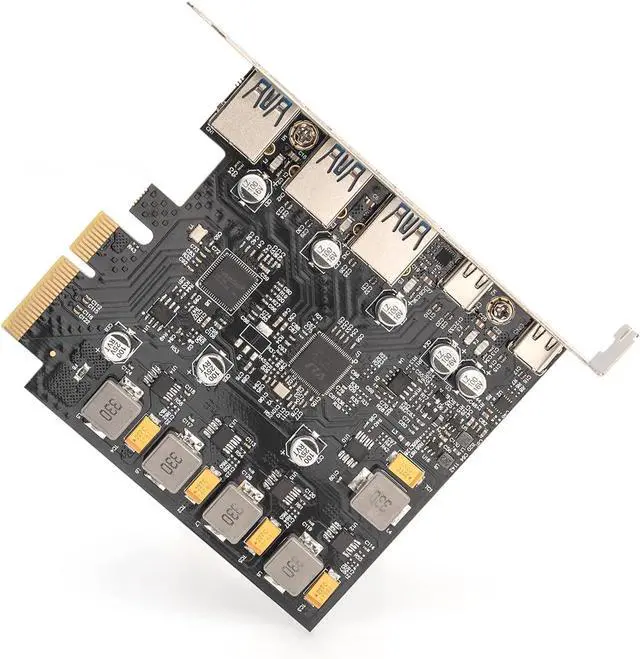 Alt view image 7 of 7 - DIGITUS PCIe card 2x USB-C, 3x USB A